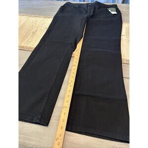 NWT Lauren Ralph Lauren Black Classic Straight Jeans Sz 16W Rhinestone Pocket